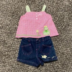 Girls 2 Piece Summer Outfit Size 6/9 Months
